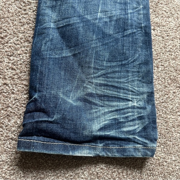 Y2K Almost Famous Distressed Low Rise Blue Denim Bootcut Jeans Juniors Size 9 - Picture 15 of 16